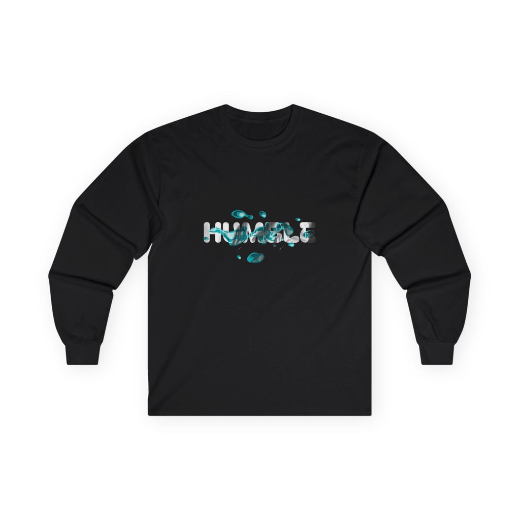 Hawaii Wave Graphic Long Sleeve Tee — Tropical Ocean Text Design