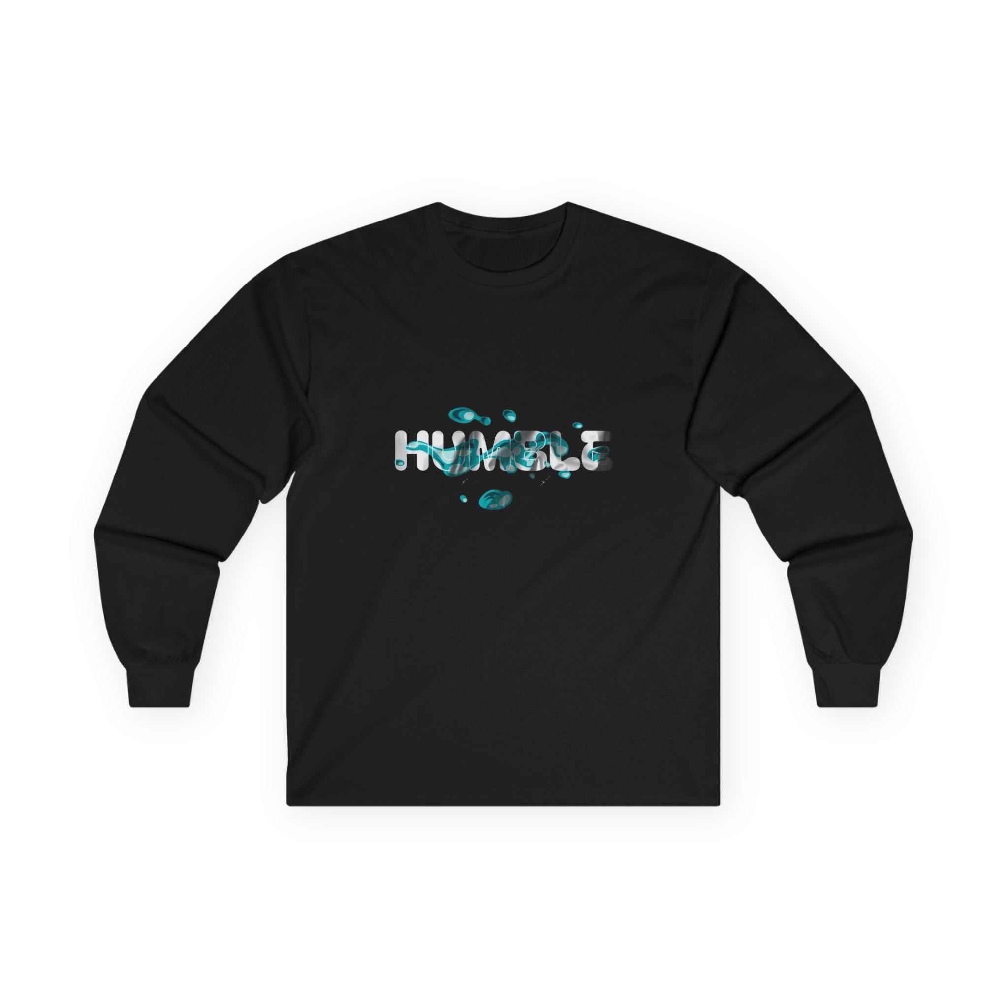 Hawaii Wave Graphic Long Sleeve Tee — Tropical Ocean Text Design