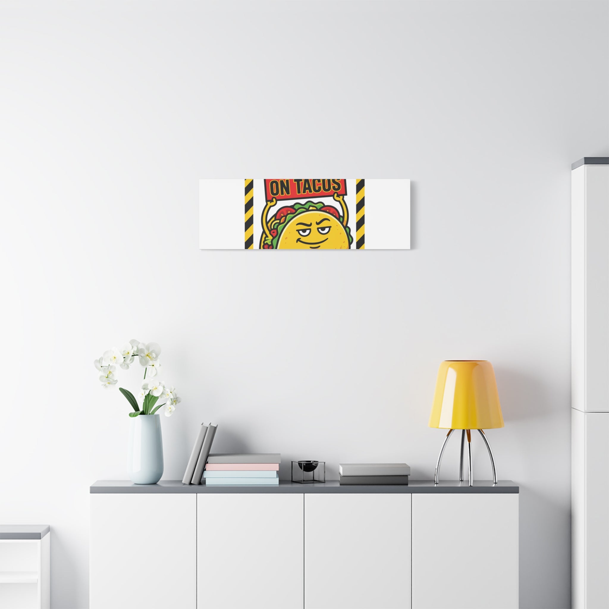 No Tax on Tacos Canvas | taco pun, protest typography