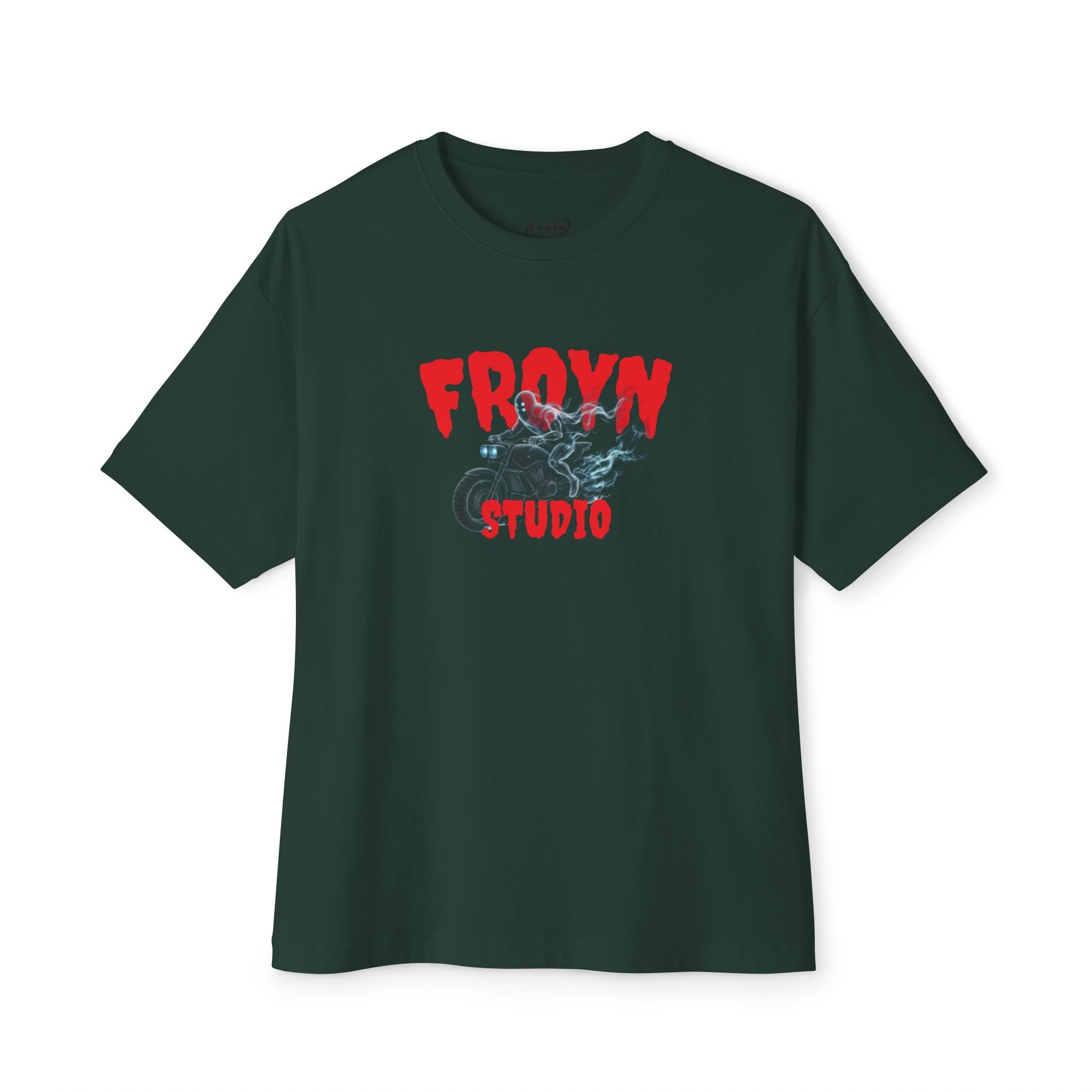 FROYN Studio Graphic Tee — Dark Oversized Boxy T‑Shirt