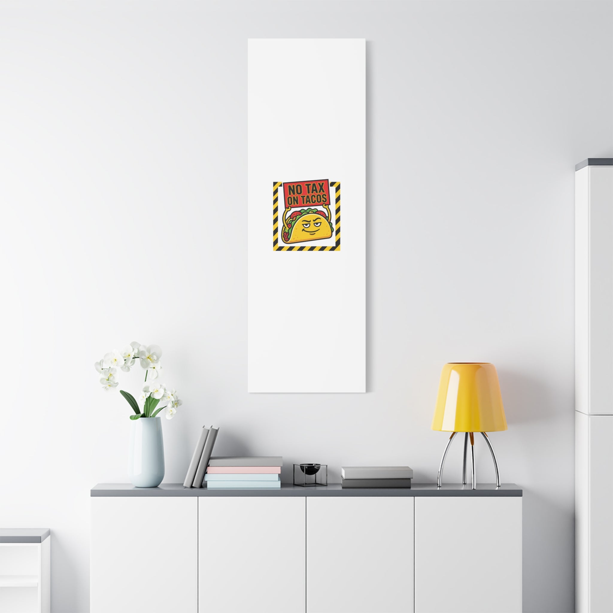 No Tax on Tacos Canvas | taco pun, protest typography