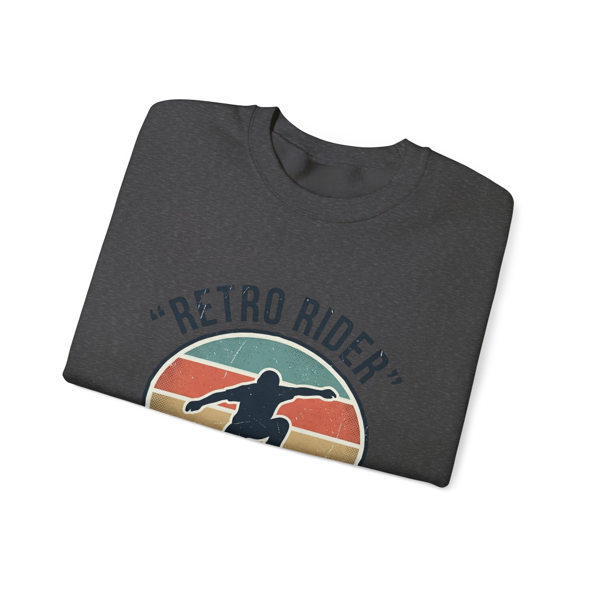 Retro Rider Skate Sweatshirt — Vintage Skateboard Crewneck