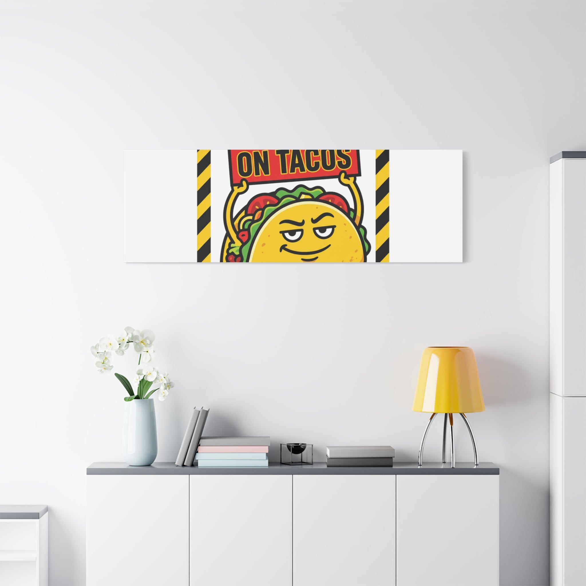 No Tax on Tacos Canvas | taco pun, protest typography