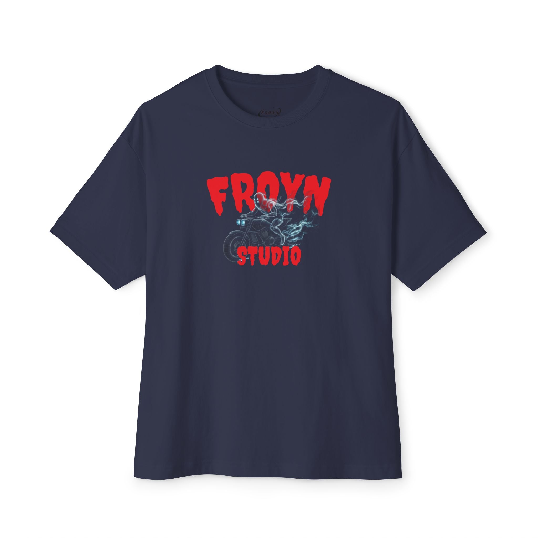 FROYN Studio Graphic Tee — Dark Oversized Boxy T‑Shirt