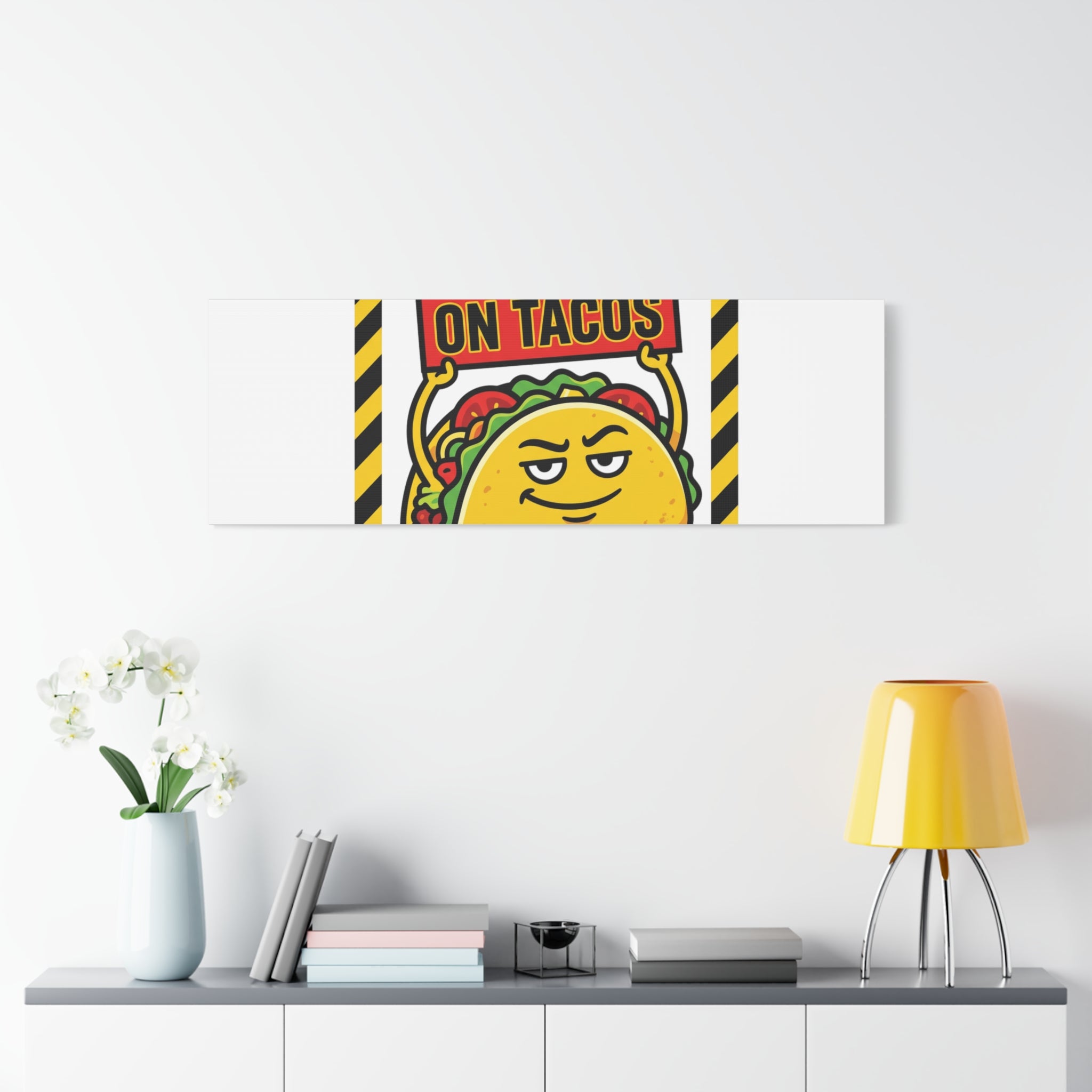 No Tax on Tacos Canvas | taco pun, protest typography
