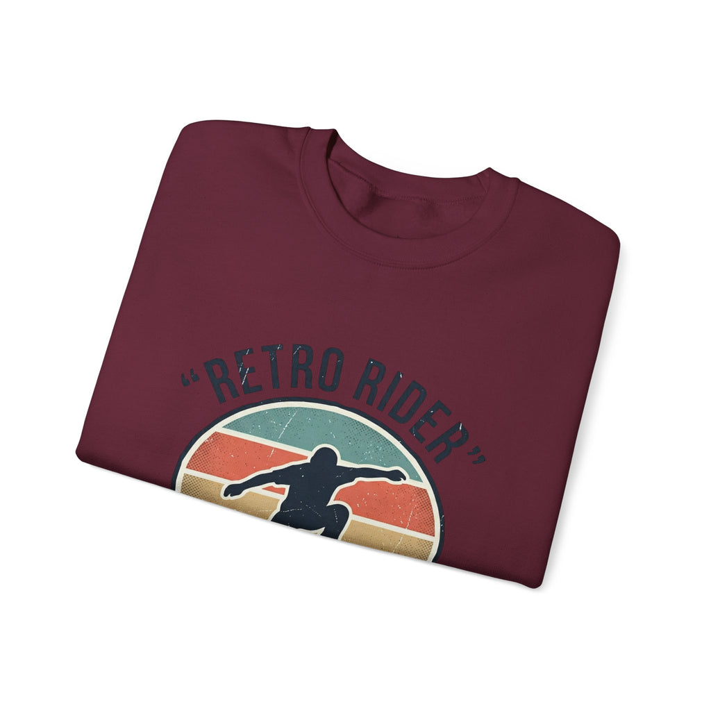 Retro Rider Skate Sweatshirt — Vintage Skateboard Crewneck