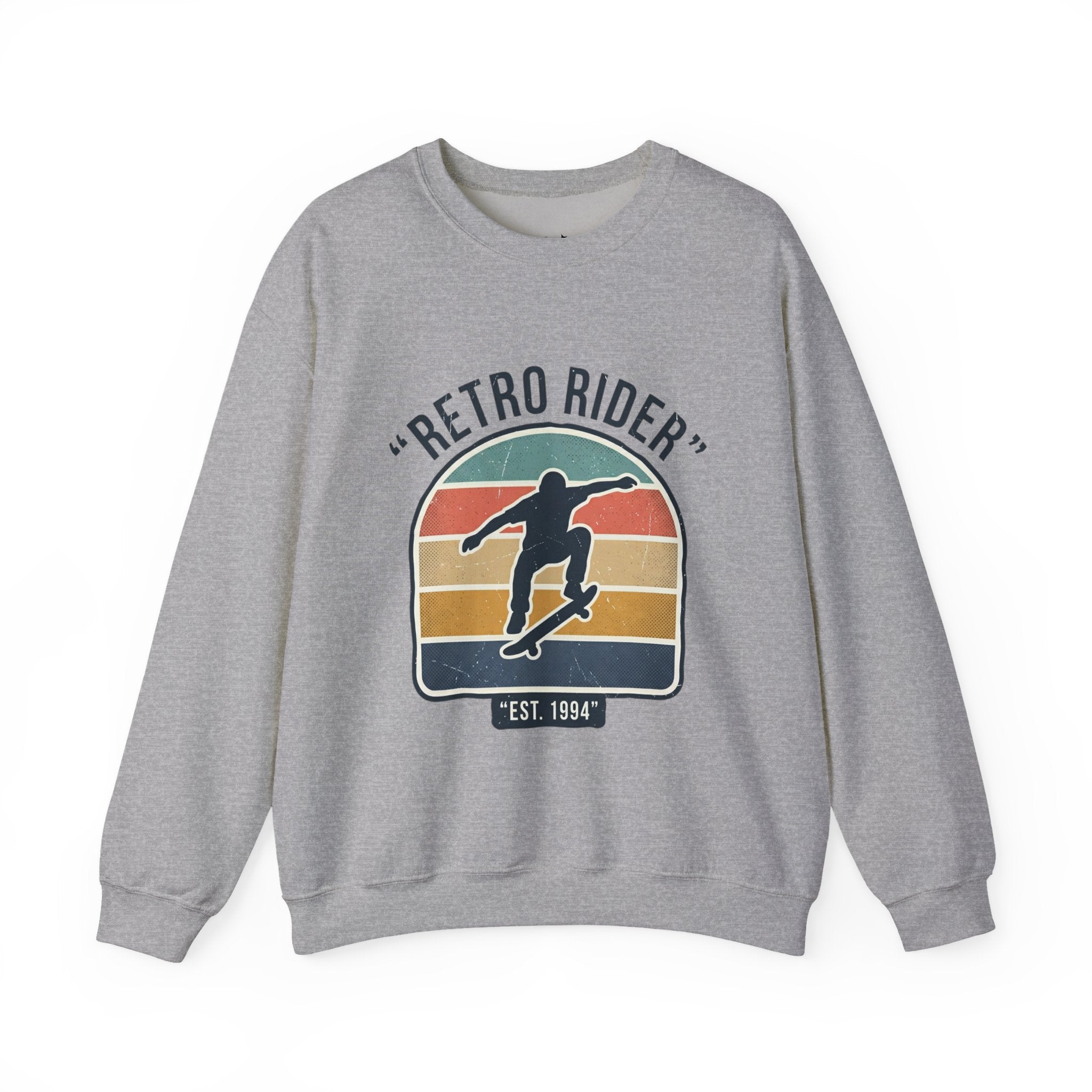 Retro Rider Skate Sweatshirt — Vintage Skateboard Crewneck