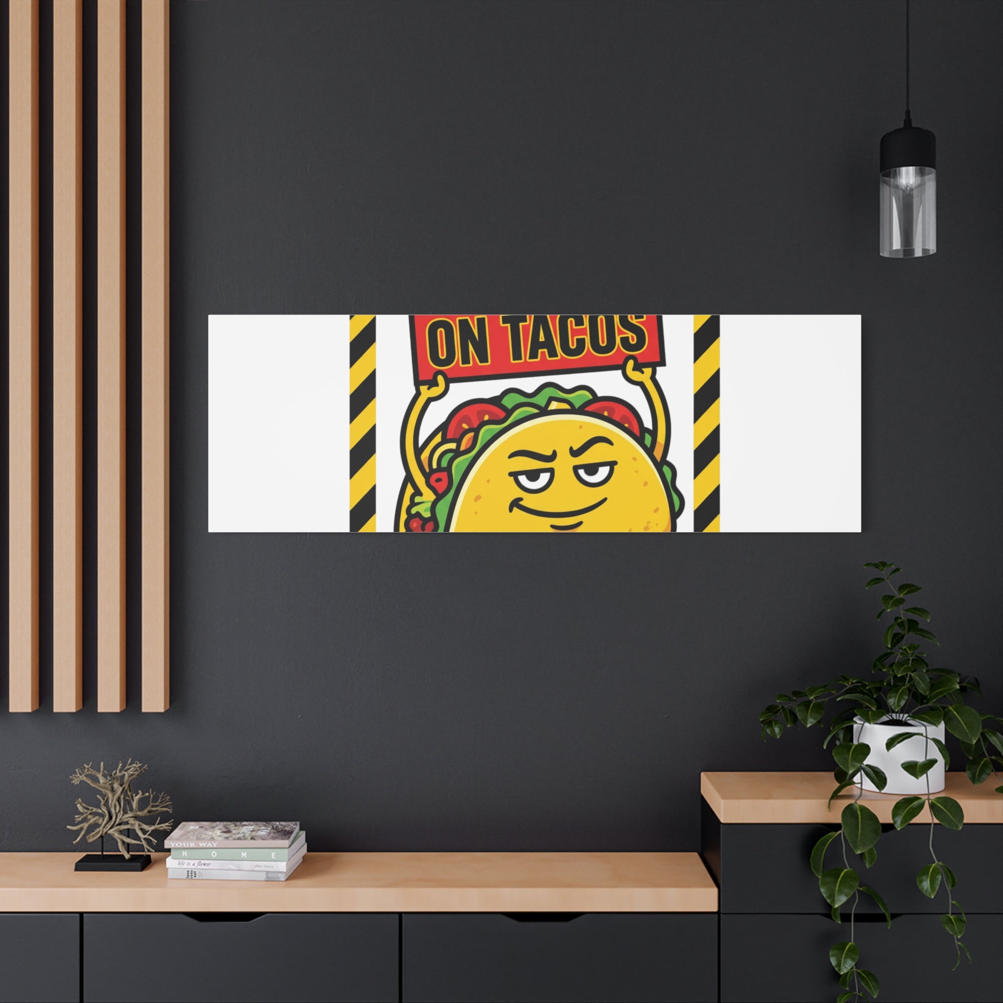 No Tax on Tacos Canvas | taco pun, protest typography