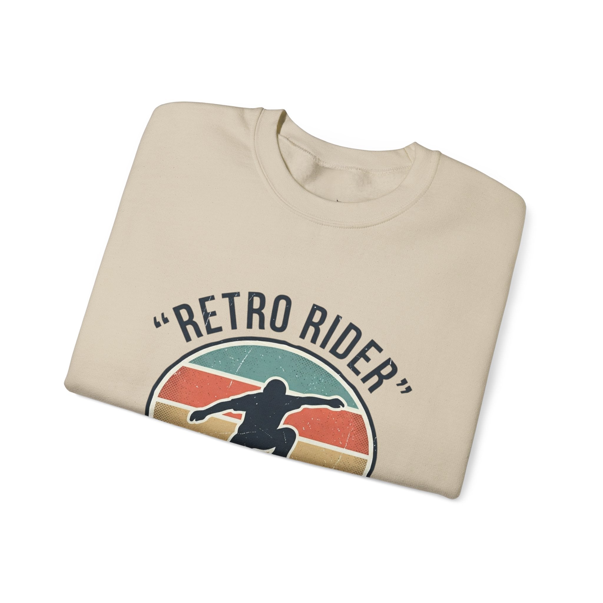 Retro Rider Skate Sweatshirt — Vintage Skateboard Crewneck
