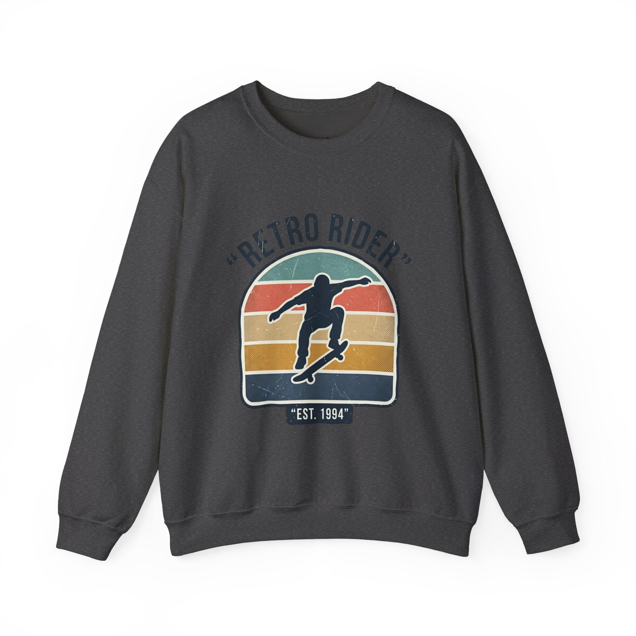 Retro Rider Skate Sweatshirt — Vintage Skateboard Crewneck