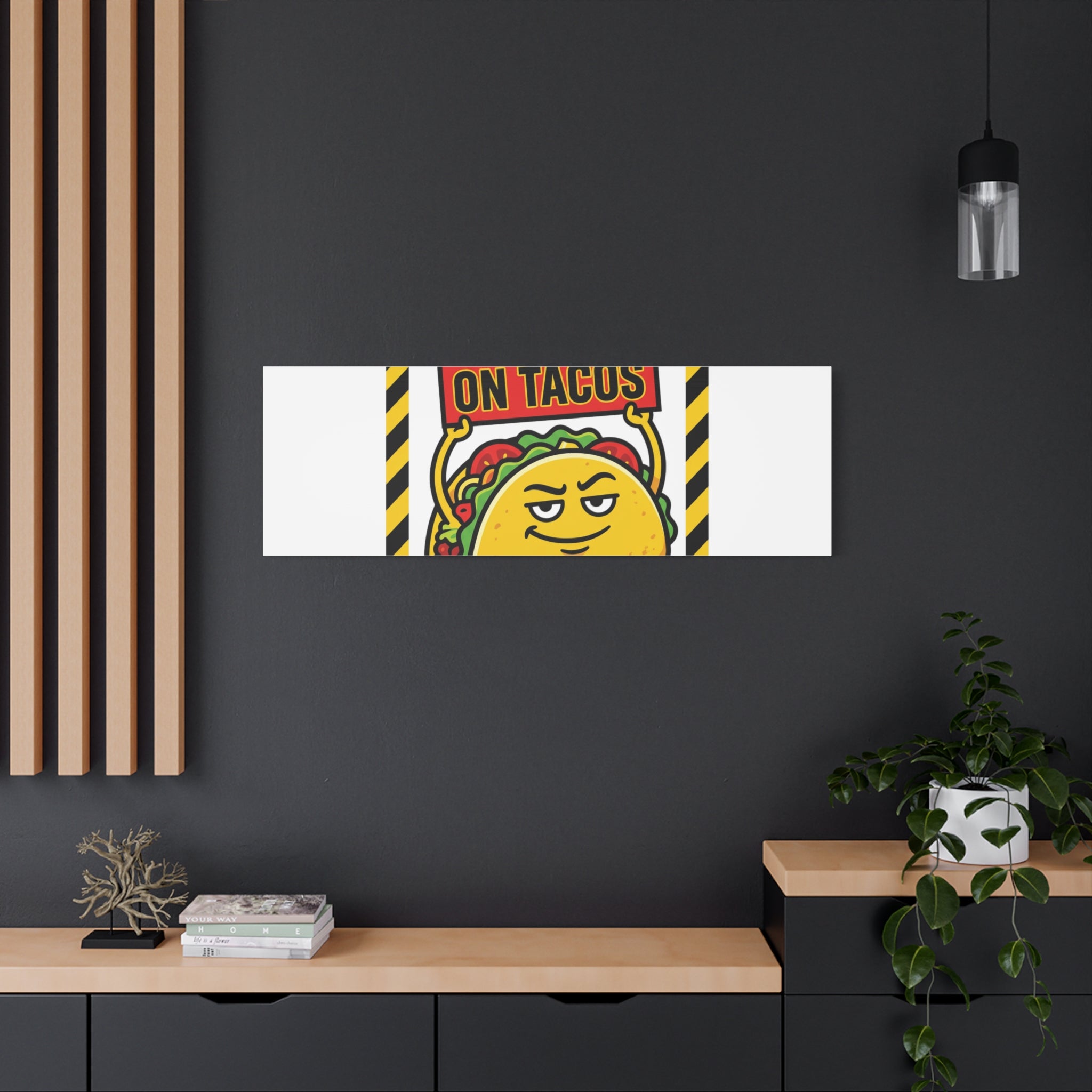 No Tax on Tacos Canvas | taco pun, protest typography