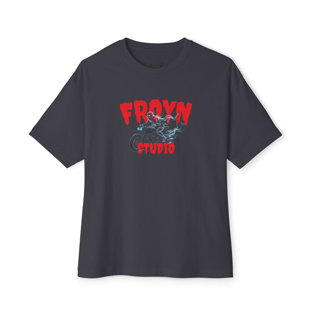 FROYN Studio Graphic Tee — Dark Oversized Boxy T‑Shirt