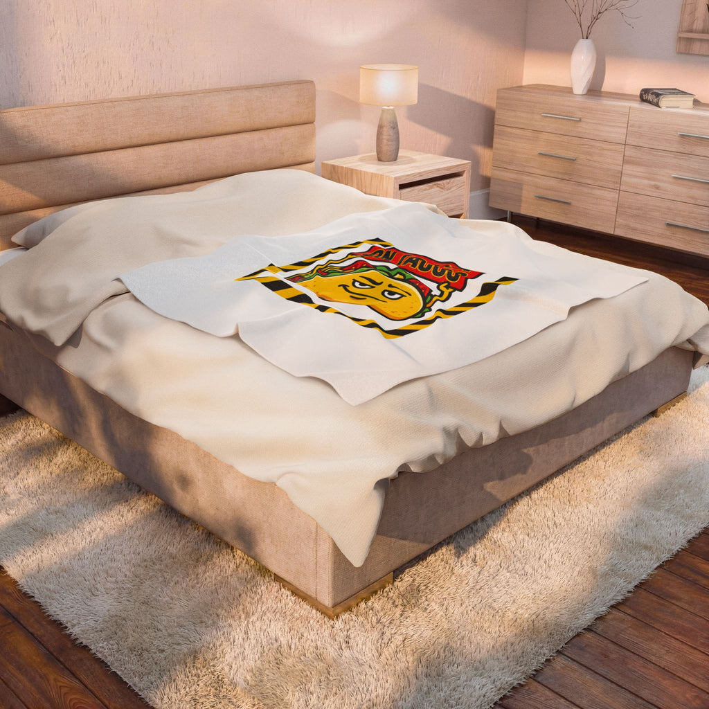 No Tax On Tacos Blanket | political taco meme, tariff protest typography