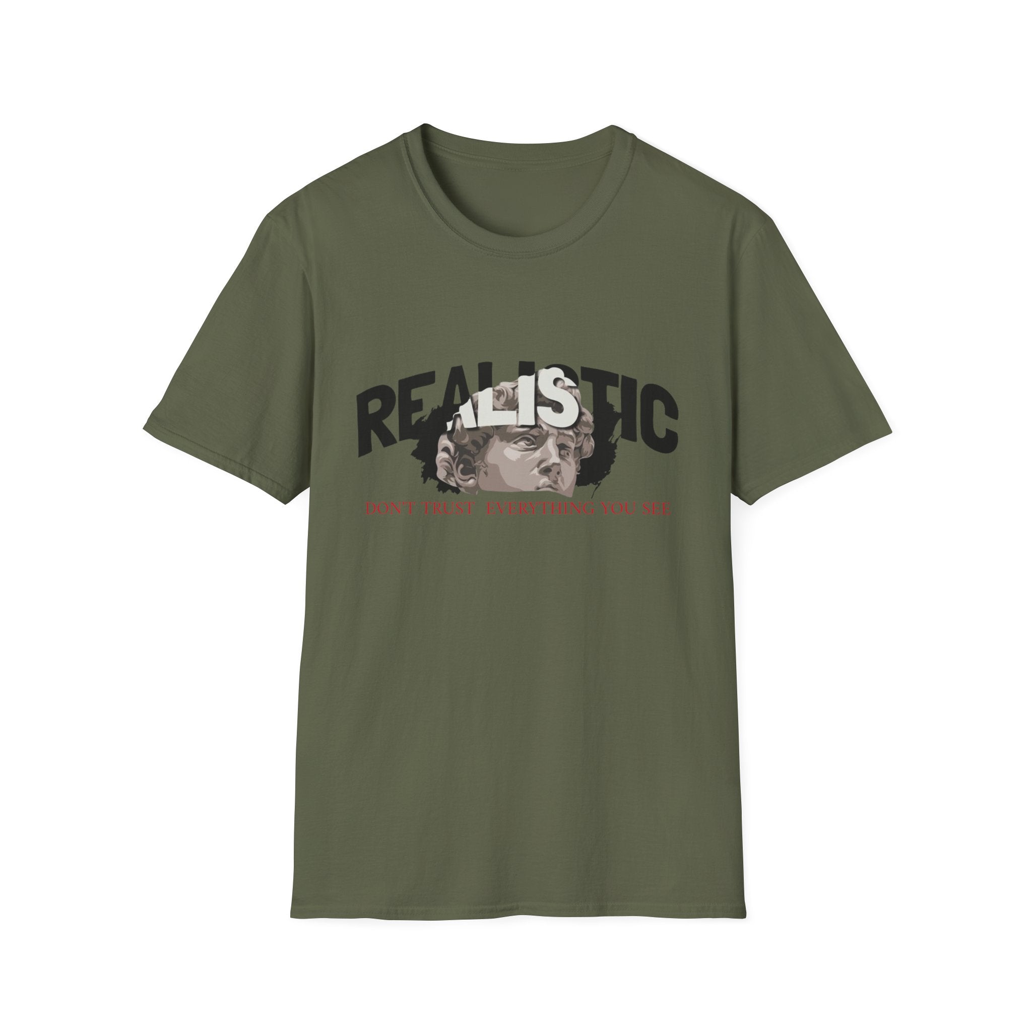 Realistic Graphic T‑Shirt — “Realistic” Vintage Portrait Tee